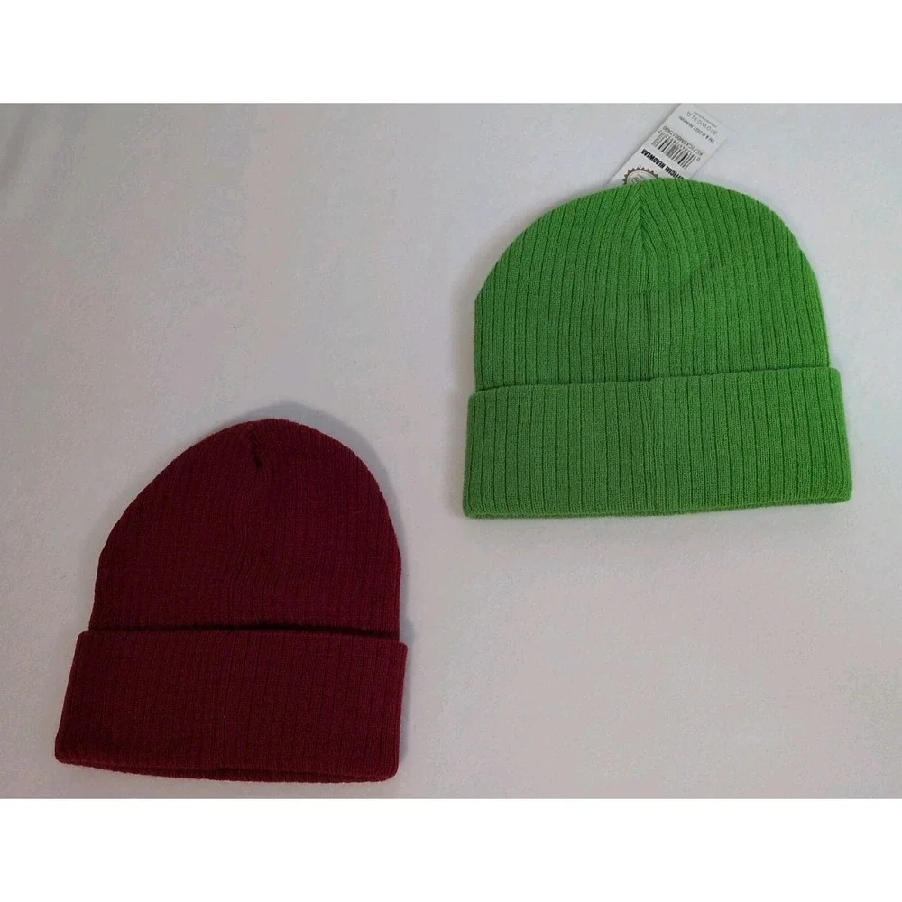 Super Mario Bros. Mario and Luigi 2-Pack Knit Cuffed Cold Weather‎ Beanie One Sz